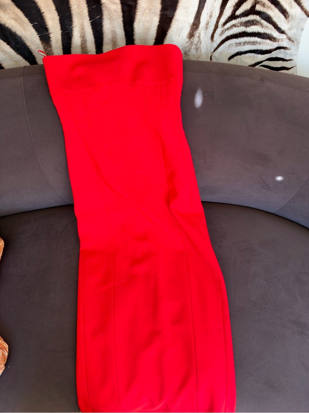 Zara Strapless Red Bodycon Dress